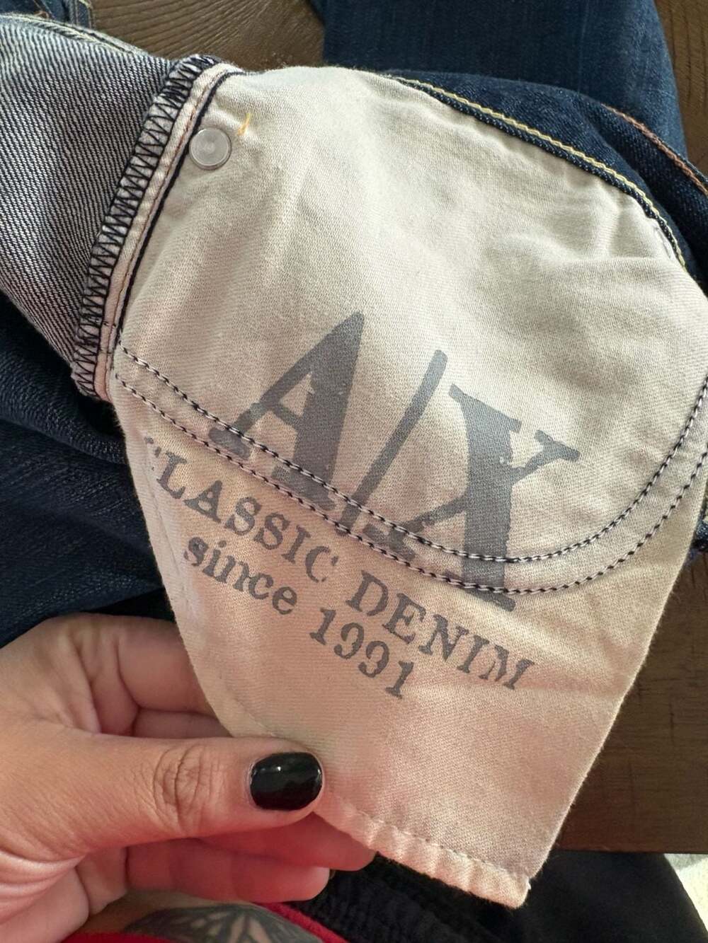 Armani Exchange A/X Classic Denim Since 1991 Blue Jeans